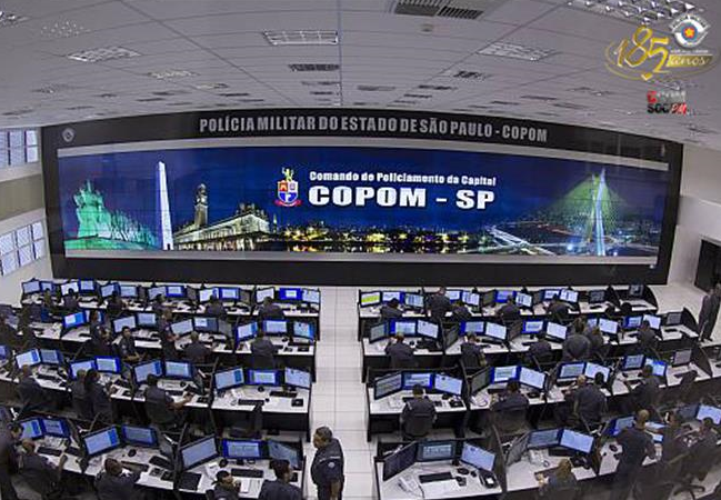 Conheça o Centro de Operações da Polícia Militar de São Paulo, na região central, que em 2018 atendeu 12 milhões de ligações feitas ao 190