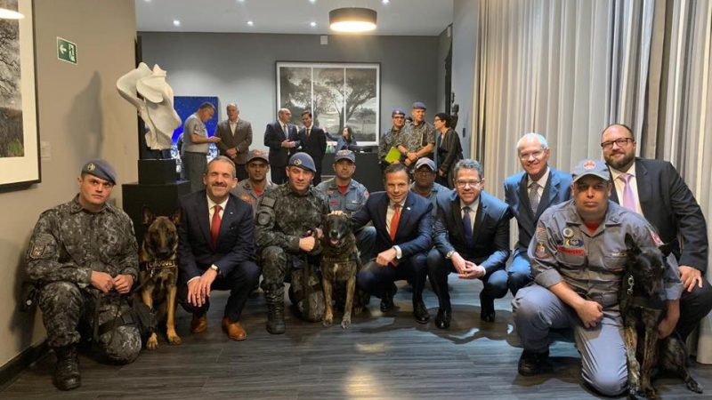 governador João Dória apresentou o trabalho dos 276 cães do Canil da Polícia Militar de São Paulo a empresas em busca de parceria privada