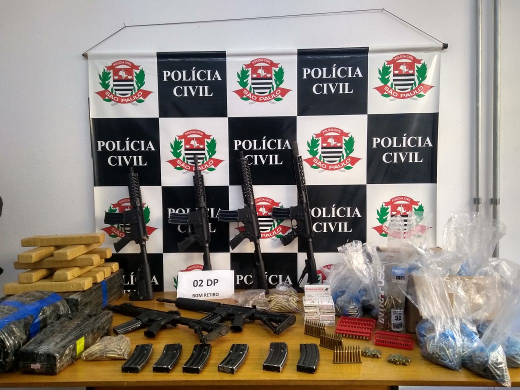Drogas, armas e munições apreendidos em São Paulo