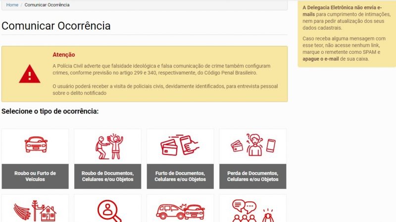 Governo de São Paulo amplia possibilidade de registros na Delegacia Eletrônica