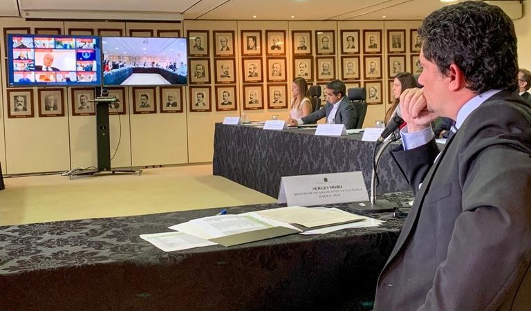 O ministro conversou com os secretários sobre entrega de EPIs, Plano Nacional de Segurança e medidas de segurança durante a pandemia