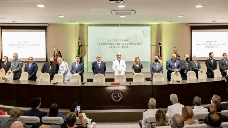 O corpo diretivo do Tribunal de Justiça Militar do Estado de São Paulo para o biênio 2022-2023 foi empossado na sexta-feira (25).